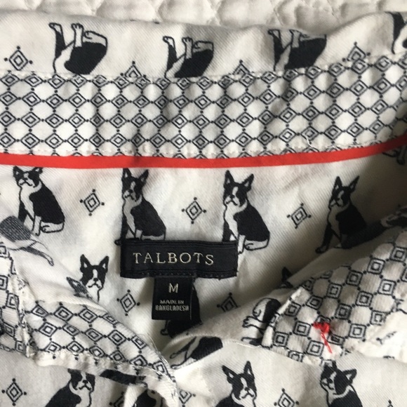 Talbots Dog Button Down Shirt| Size M - Picture 4 of 7